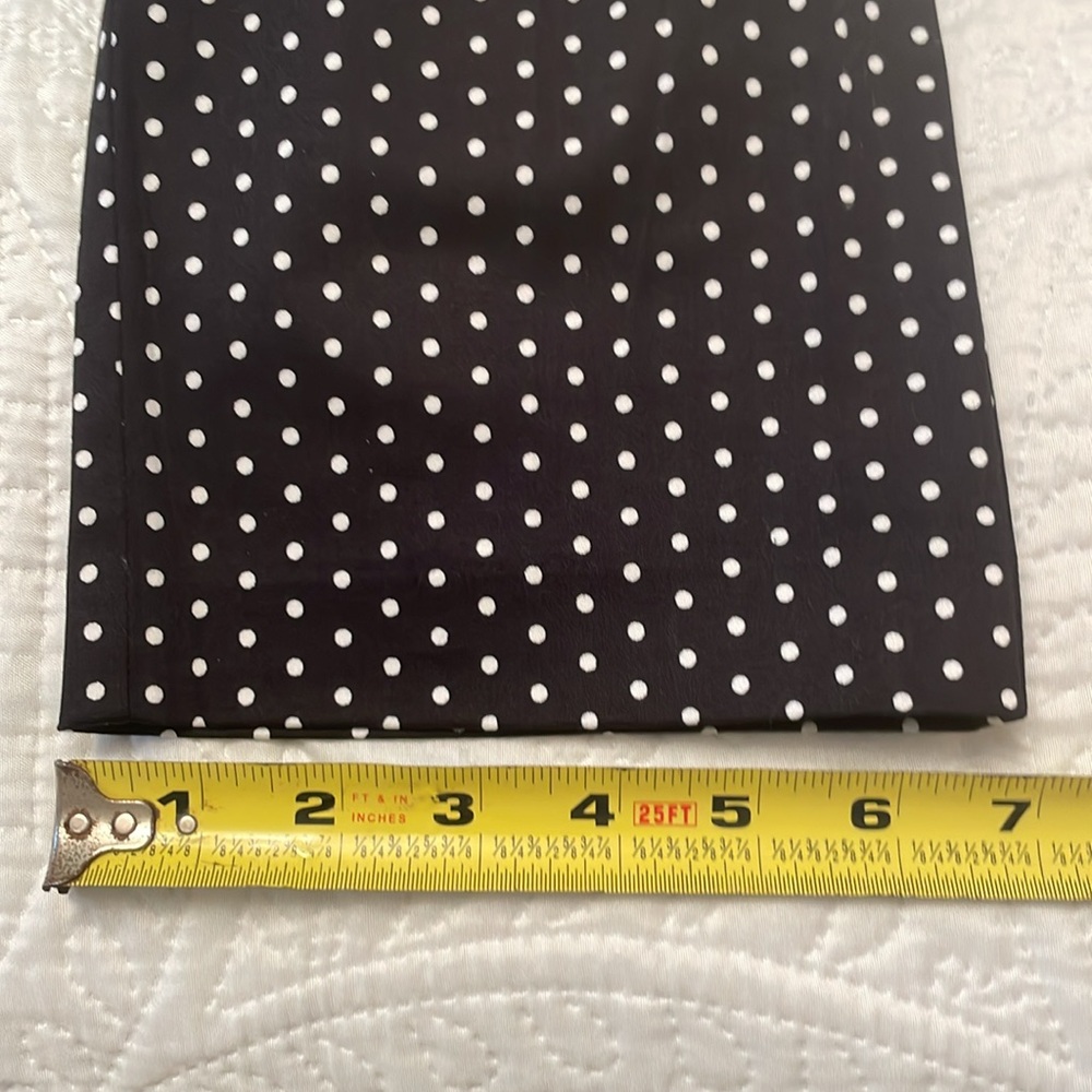 NWT $43 New York & Company Polka Dots Crop Pants 7th Avenue Pants Black & White - Picture 8 of 16
